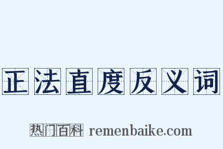 正法直度反义词是什么意思的图片